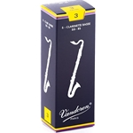 Vandoren Traditional Bass Clarinet, 3 Strength Reeds, 5 Pack