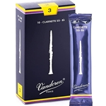 Vandoren Traditional Clarinet, 3 Strength Reeds, 10 Pack