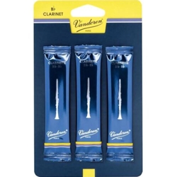 Vandoren Traditional Clarinet Reeds 2.5 Strength, 3-Pack