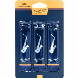 Vandoren Traditional Alto Sax Reeds 3 Strength, 3-Pack